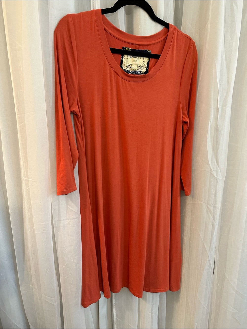 Cupio Women’s Coral Long Sleeve Swing Dress